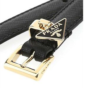 NWT Prada Triangle Logo Charm Belt × 1 90CM / Black